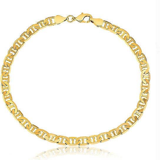 14K Solid Gold Plated Mariner Anklet