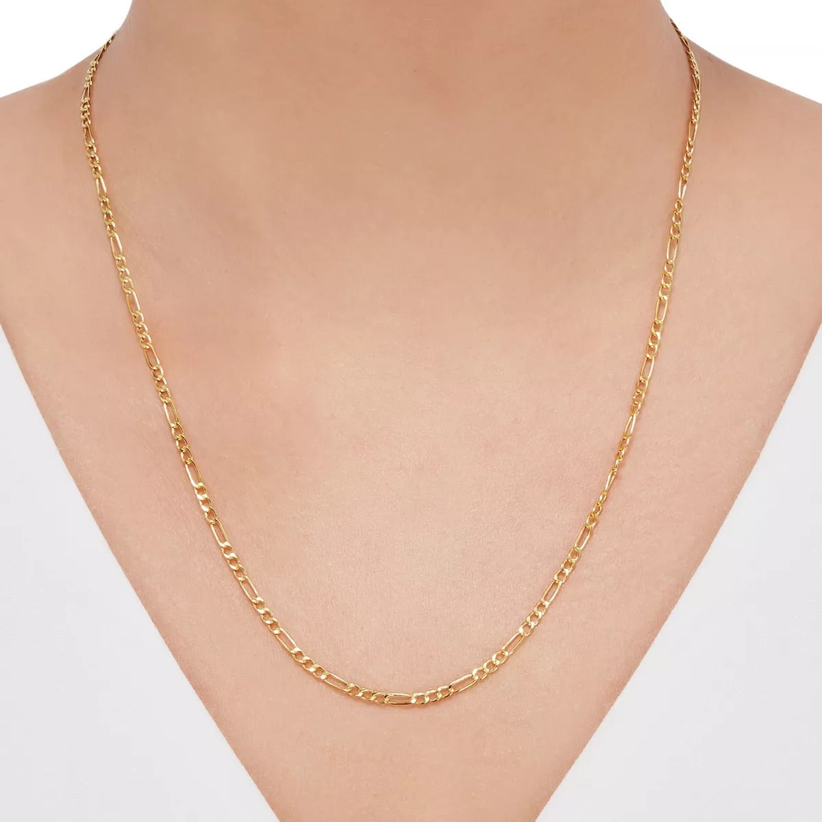 Dainty 14K Yellow Gold Italian Figaro Link Chain Necklace 2MM Pure 14 Karat Gold Necklaces, 16''-24’' Men Women Unisex 14k Figaro Link Chain, Women Girls Men Boys Necklace14K Gold 16" 18" 20" 22" 24 30"…