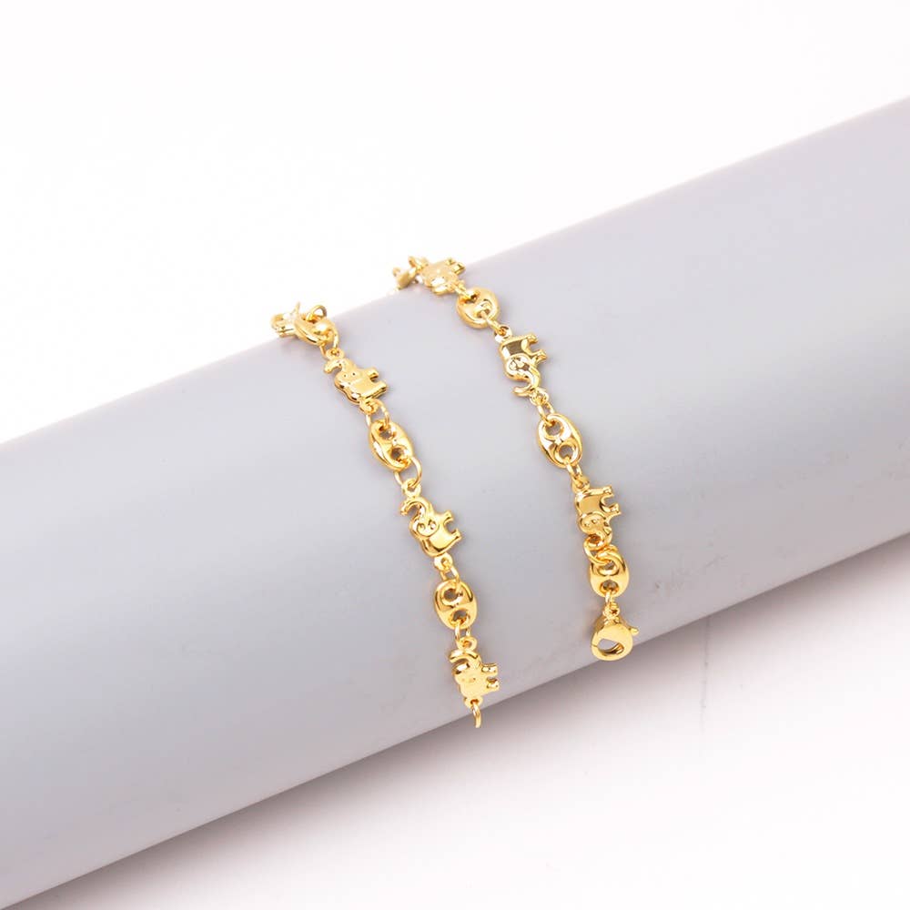 Gold Mariner Elephant Anklet