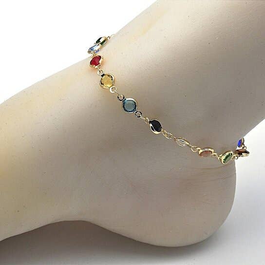 Rainbow Stone's Gold-Filled Anklet