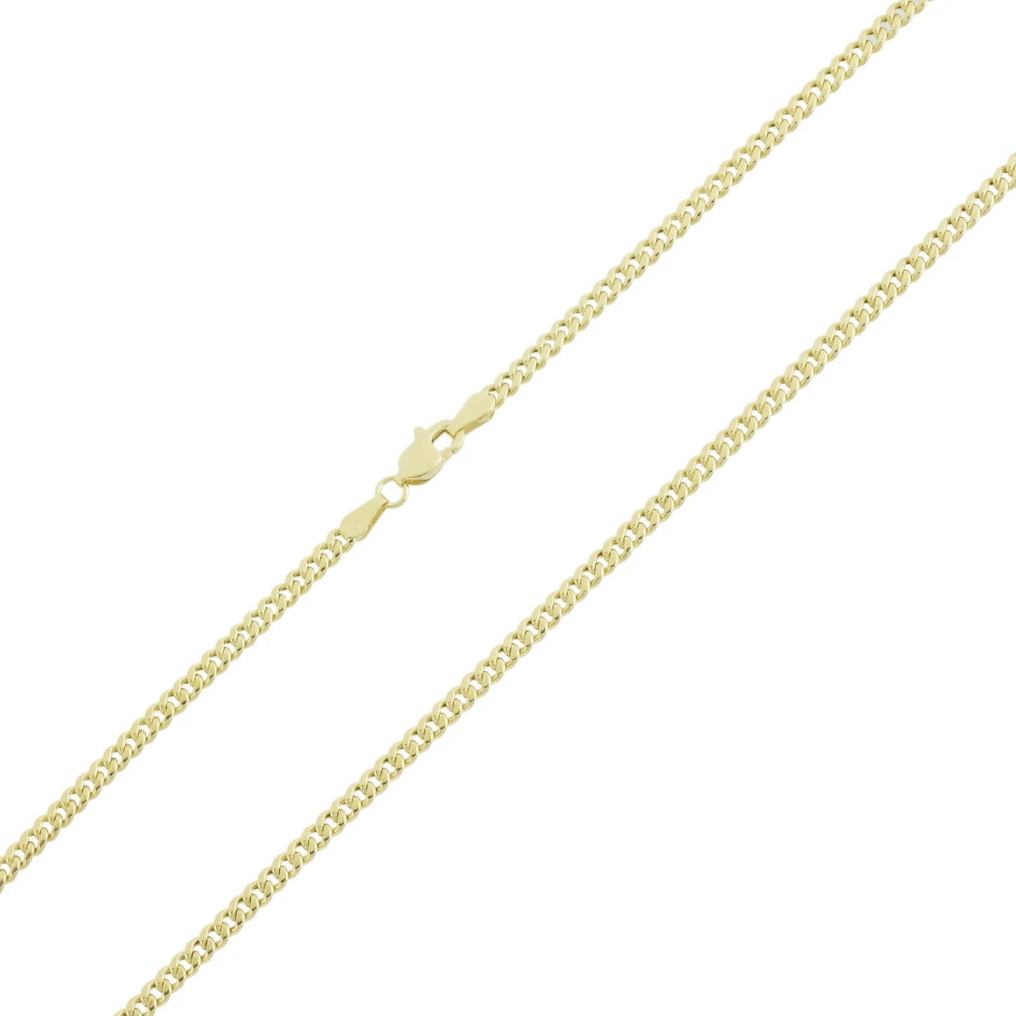 Dainty 10K Yellow Gold Italian Miami Cuban Link Chain Necklace 3MM Pure 10 Karat Gold Necklaces, 16''-24’' Men Women Unisex 10k Miami Cuban Link Chain, Women Girls Men Boys Necklace 10K Gold 16" 18" 20" 22" 24"