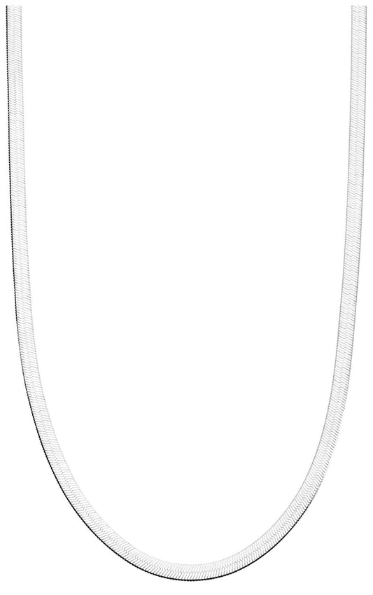 Solid Sterling Silver Herringbone Necklace - 4 Lengths