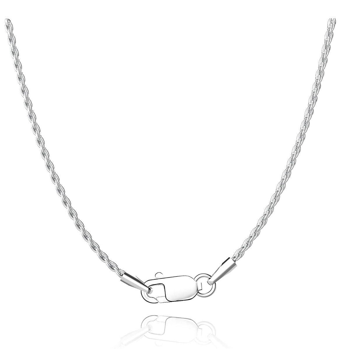 Pure .925 Sterling Silver Rope Chain 3MM Choker Stacking Necklace - 5 Lengths