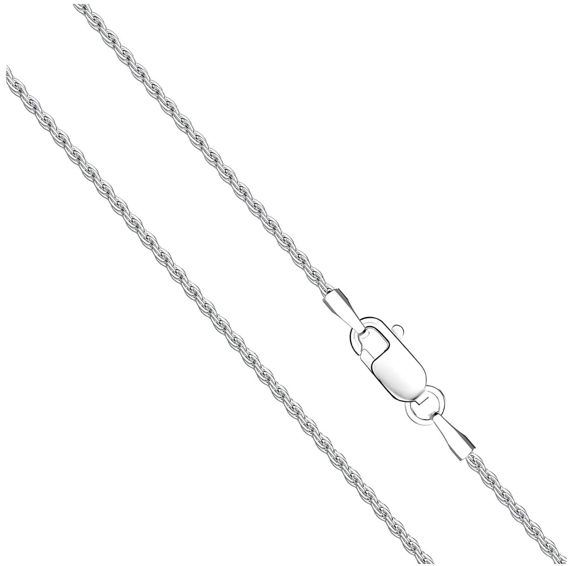 Pure .925 Sterling Silver Rope Chain 3.5MM Choker Stacking Necklace - 5 Lengths