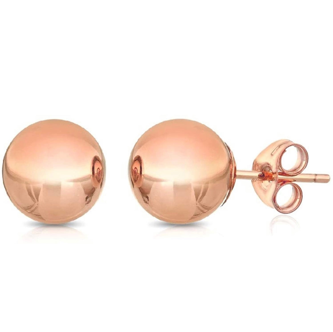 Solid Sterling Silver Ball Studs Earrings 3MM -12MM