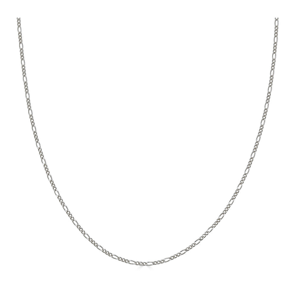 .925 Solid Sterling Silver Italian Figaro Link 2.2MM Chain Necklace, 16''-30’' Men Women Unisex Teens Silver Figaro Link Chain Necklace