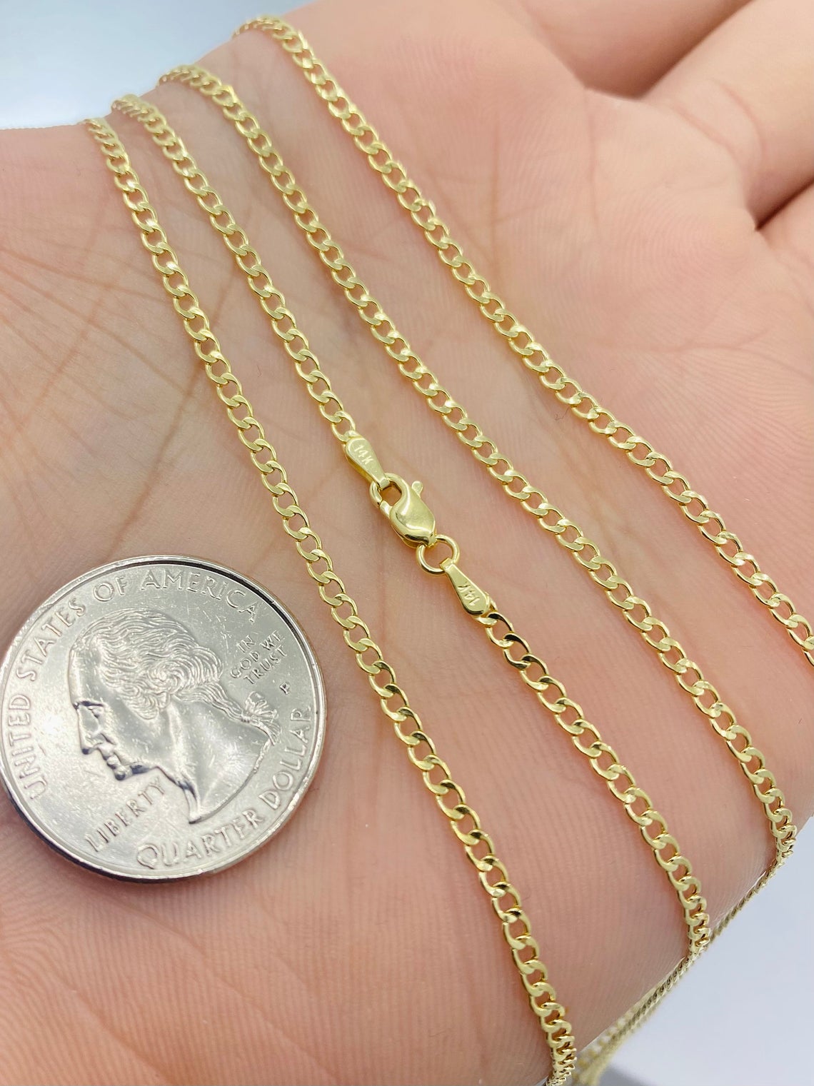 10K Yellow Solid Gold Italian Cuban Curb Chain Necklace 2.8MM Pure 10 Karat Gold Necklace, 16''-30’' Men Women Unisex Teens 10k Cuban Curb Chain