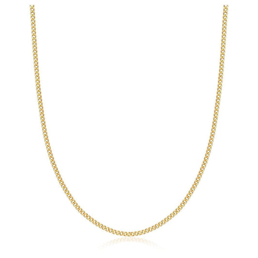 18K Gold Plated 2mm Cuban Link Necklace