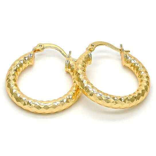 Gold-Filled Hammered Small Hoop Earring