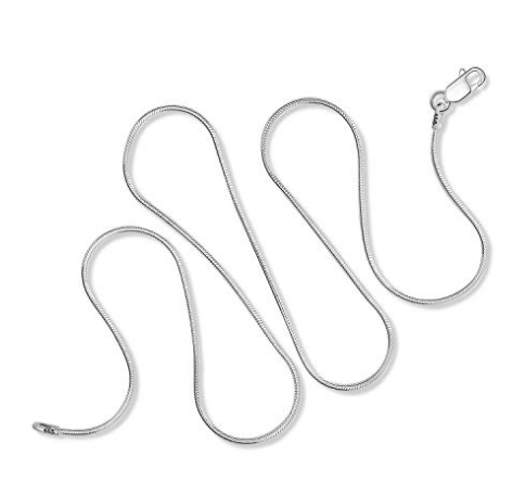 Sterling Silver 1MM Unisex Snake Chain Necklace - 5 Length