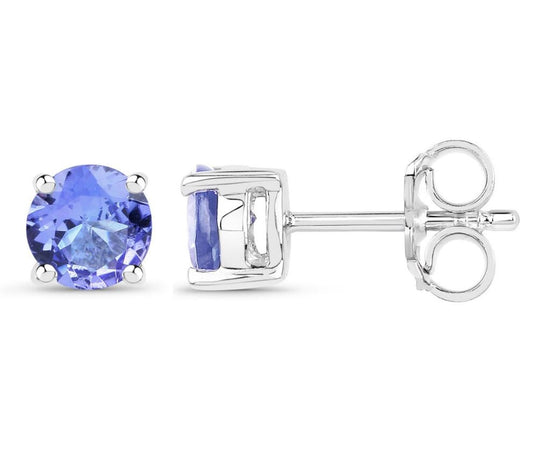 925 Sterling Silver Genuine Tanzanite Gemstone Earrings